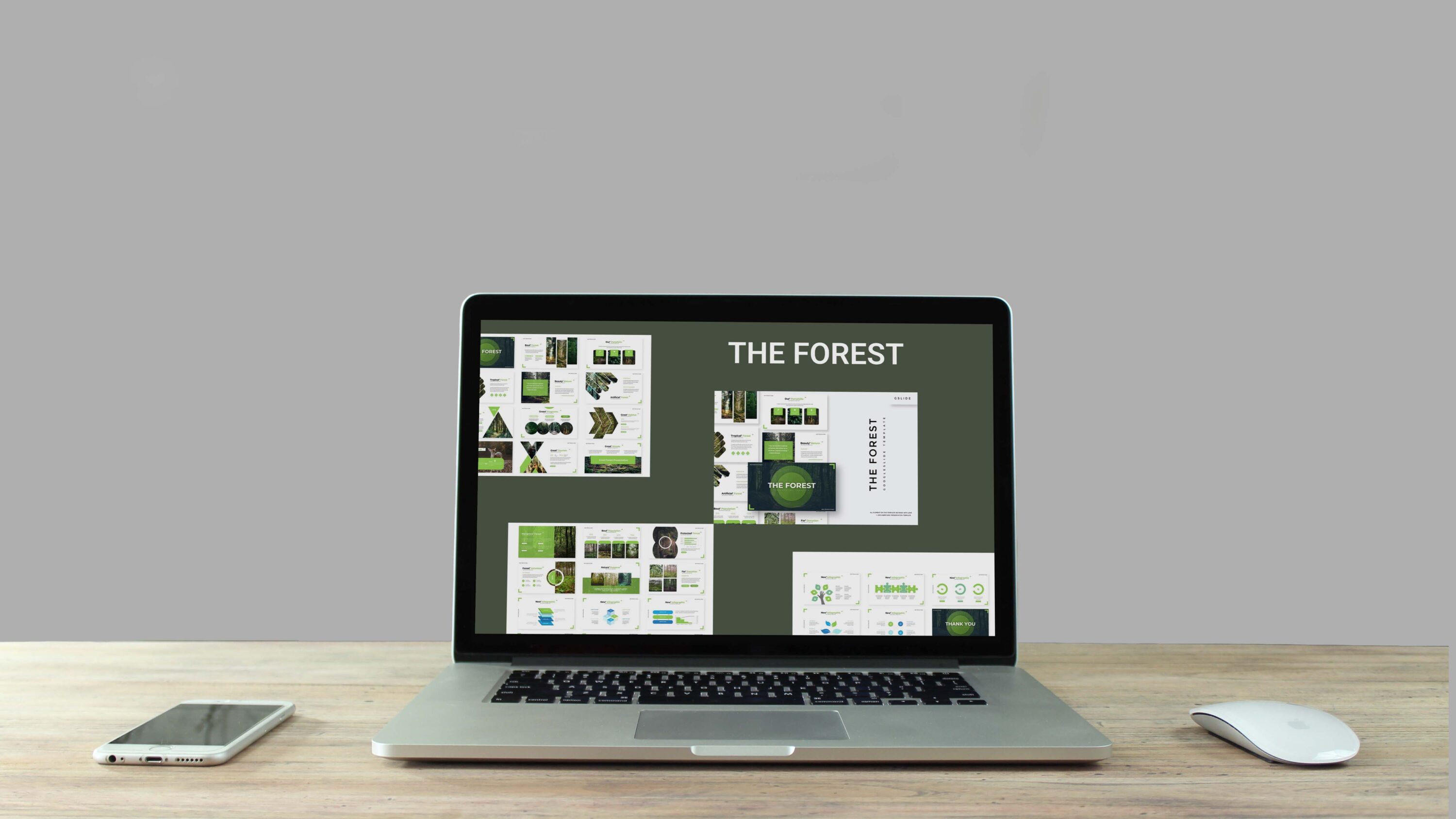 The Forest - Google Slides Template - laptop.