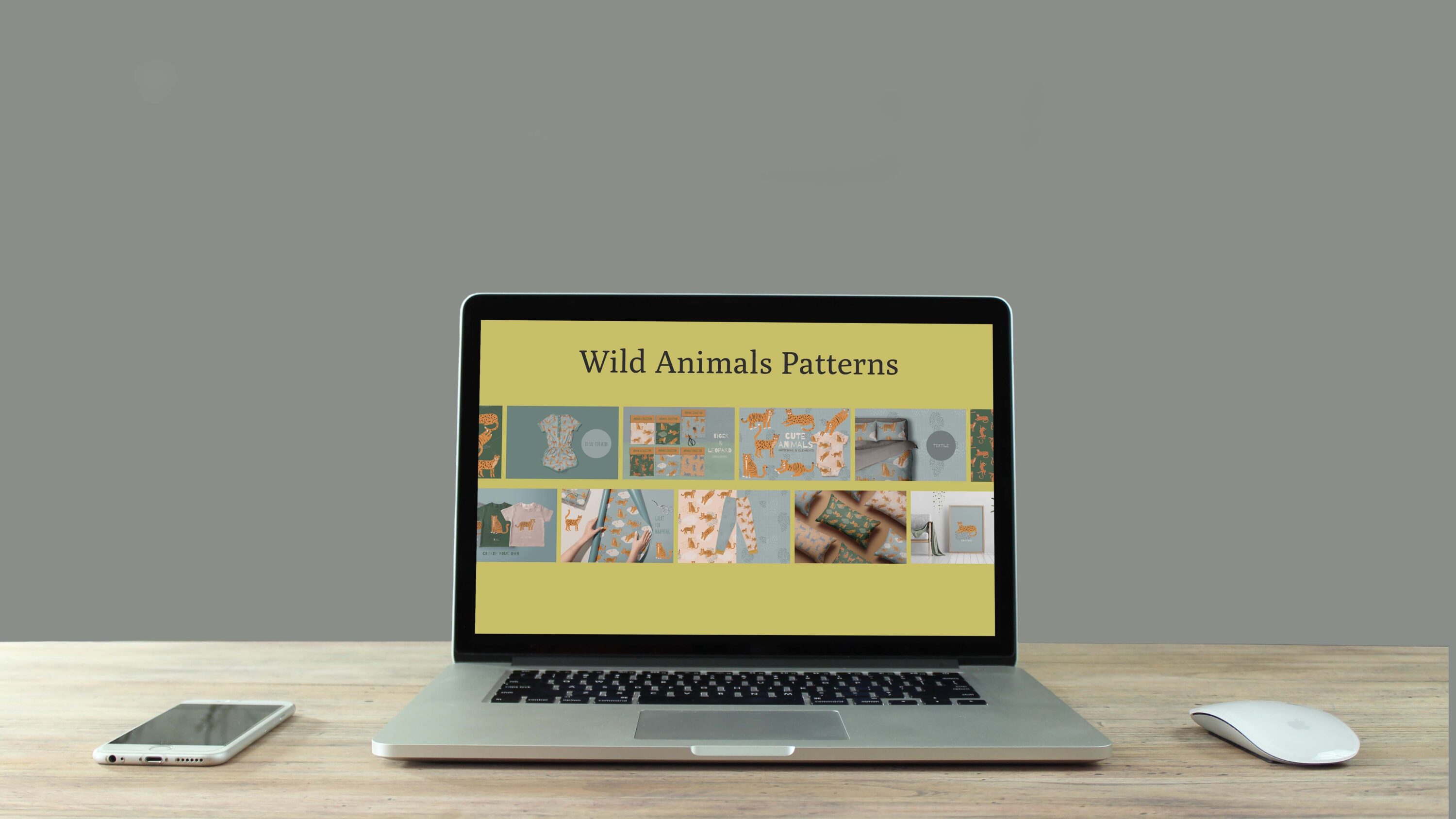 Wild Animals Patterns - laptop.
