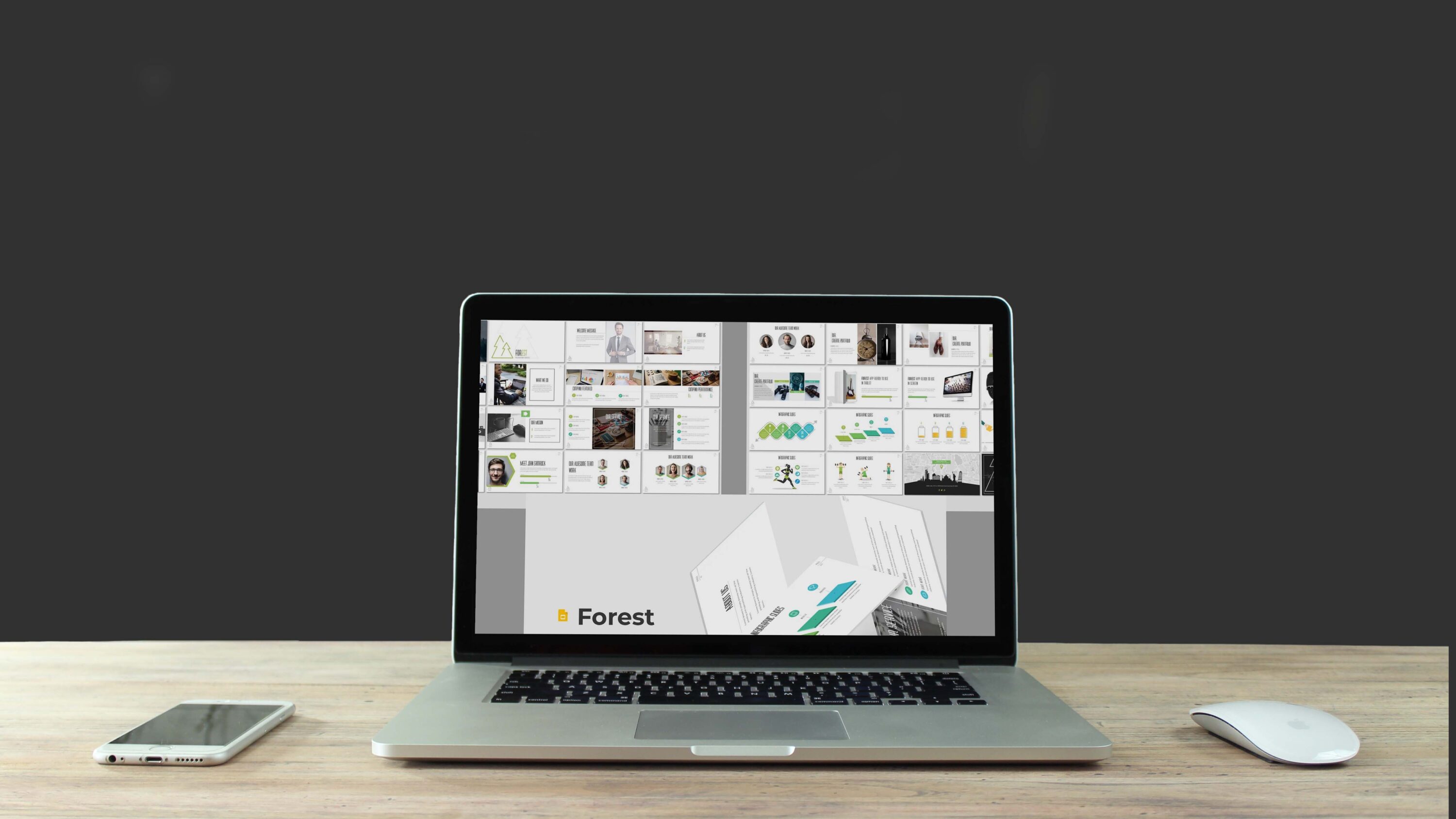 Forest - Google Slides Template - laptop.