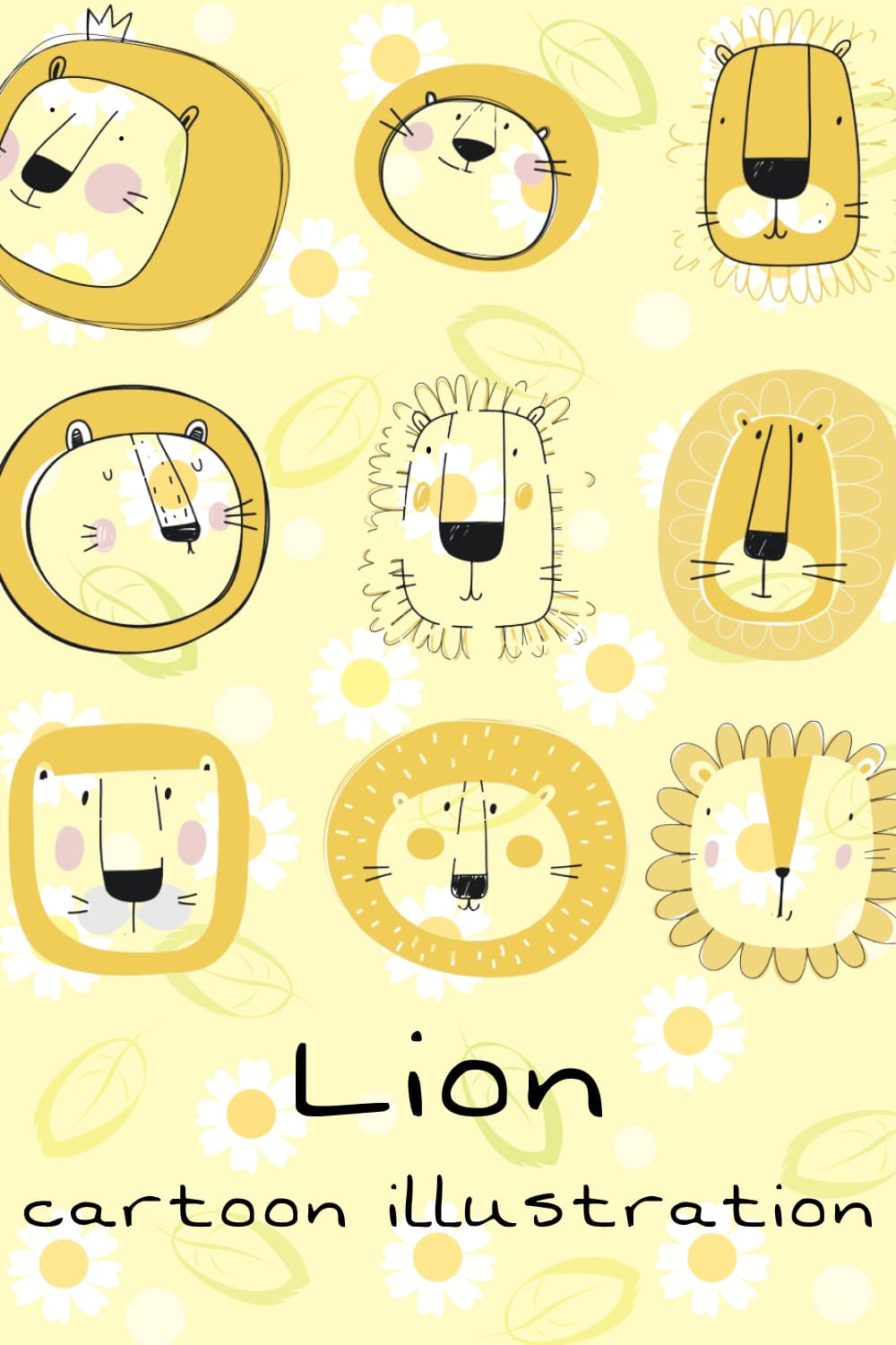 Lion Character Cartoon Illustration.