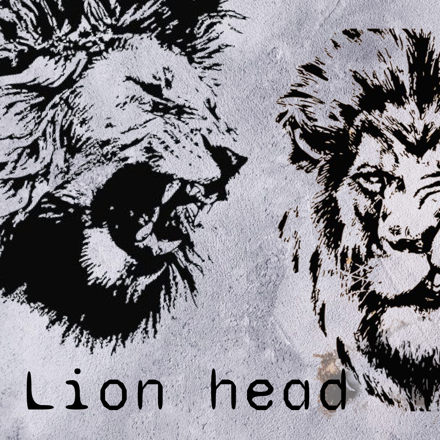 Lion head | hand drawn | vector.