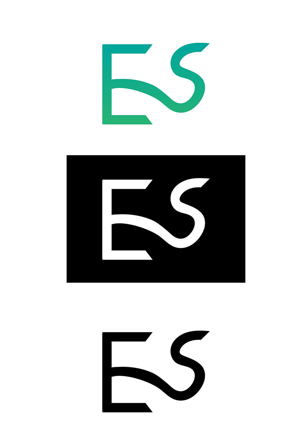 ES Letter Monogram Logo Design Template