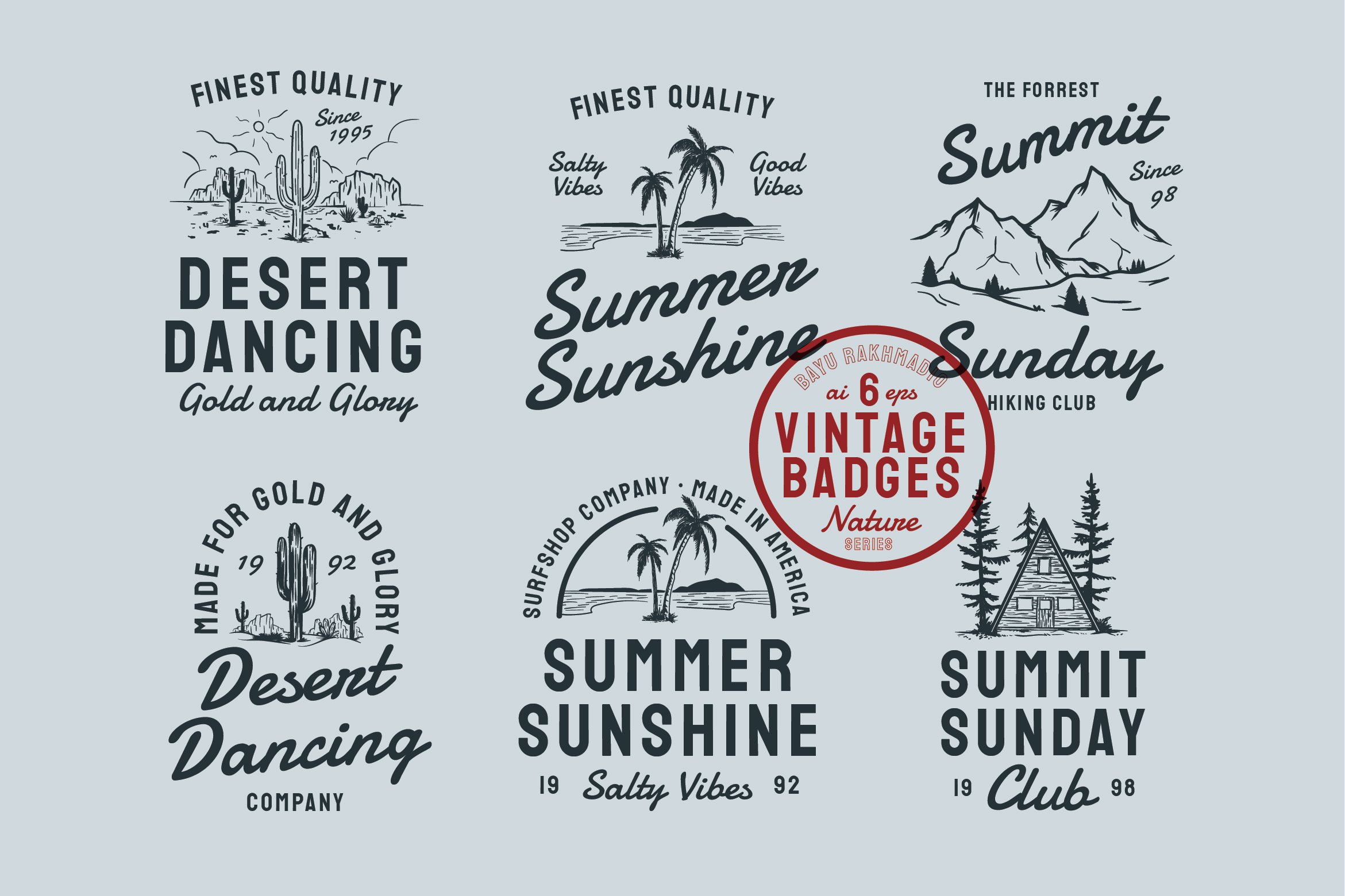 Summer badges for your project.