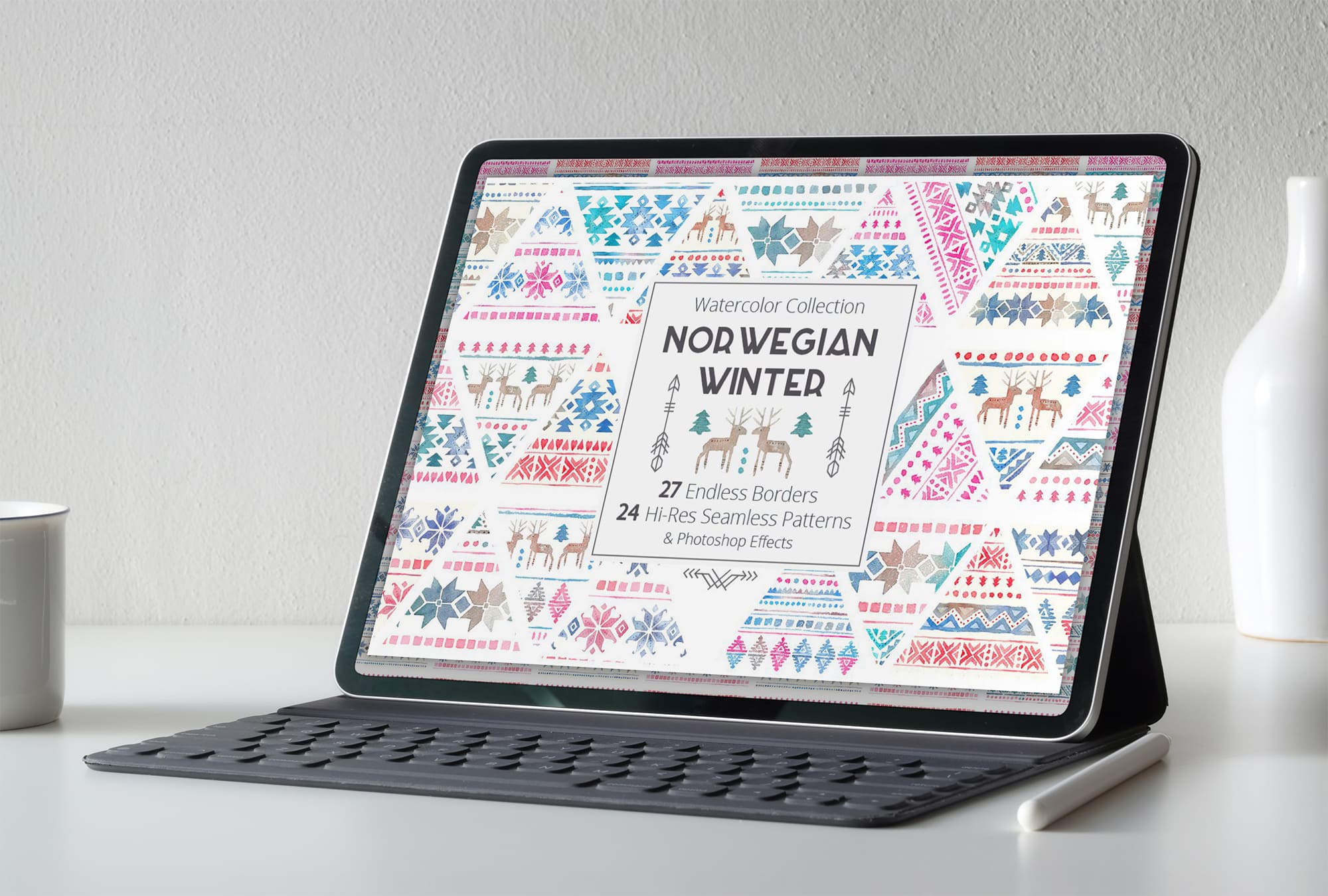 Norwegian Winter - Seamless Patterns - tablet.
