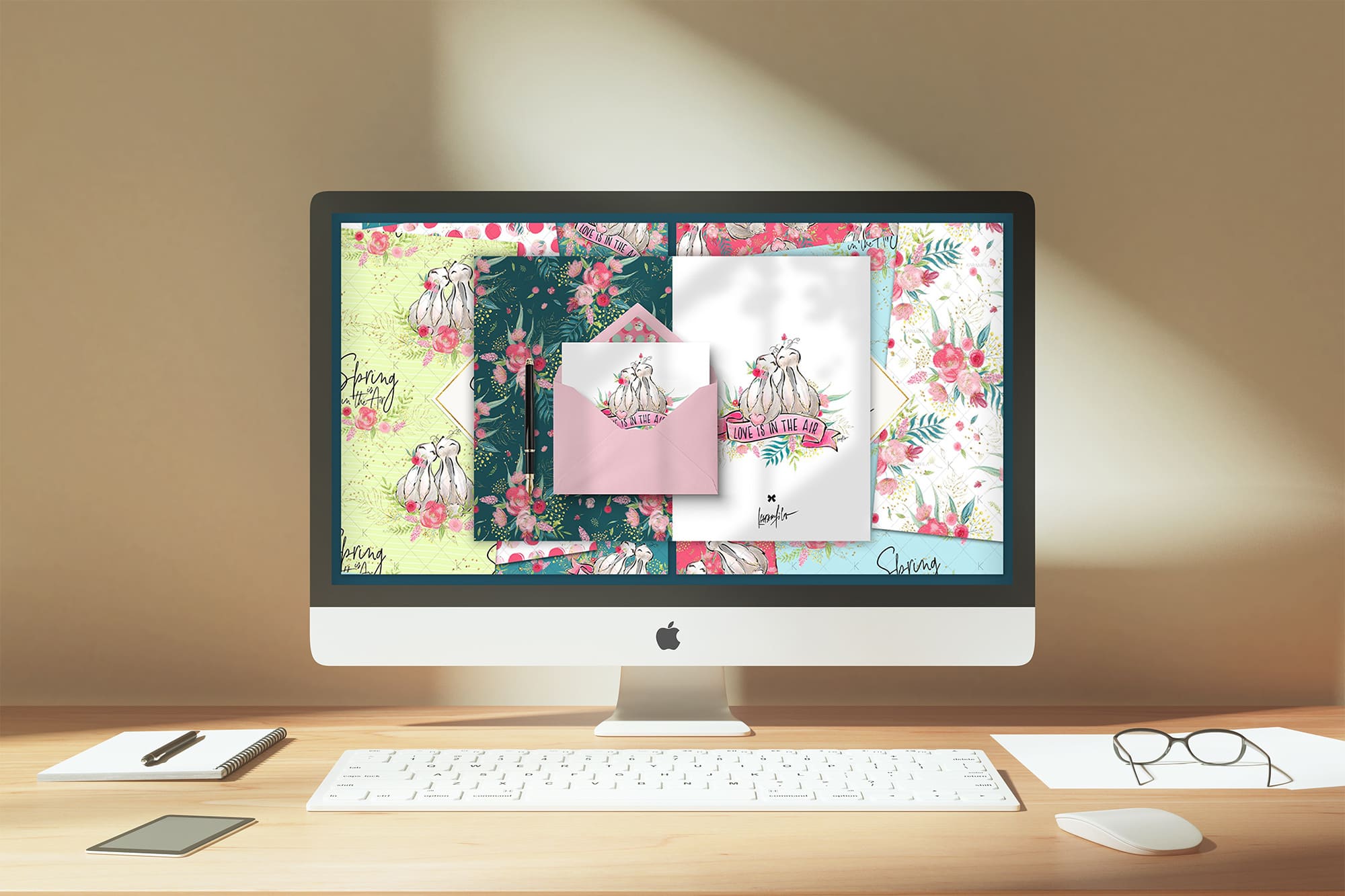 Spring Bunny Patterns - desktop.