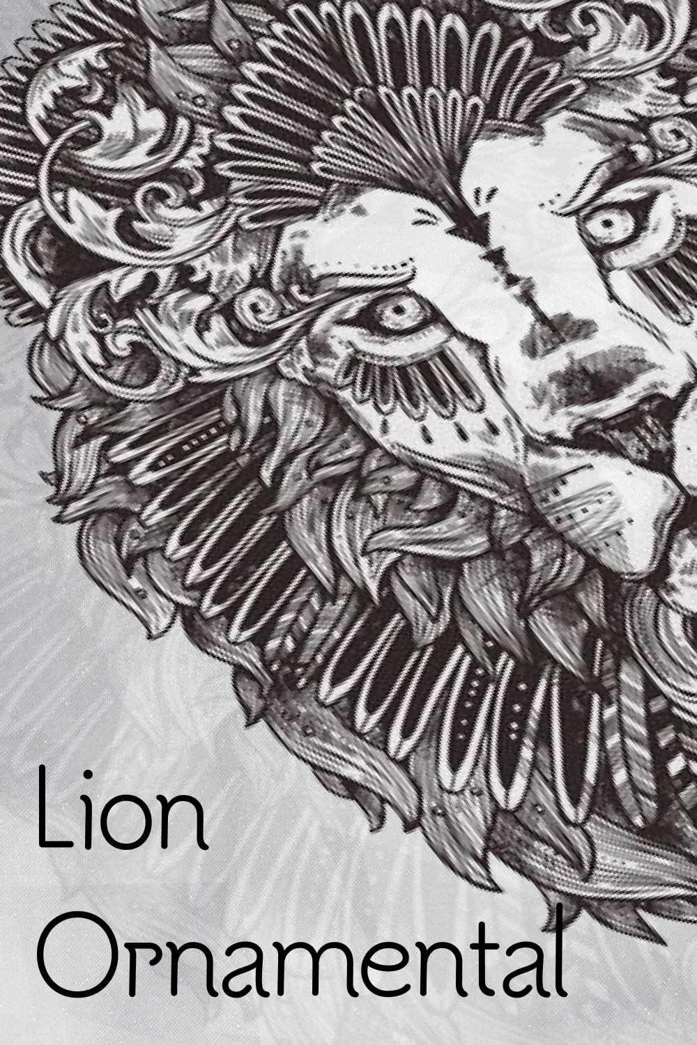 ornamental hand drawn lion 04
