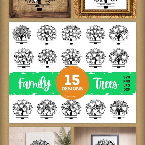 Family Tree SVG Bundle 2-15 Members, Family Reunion SVG, Family Tree ...