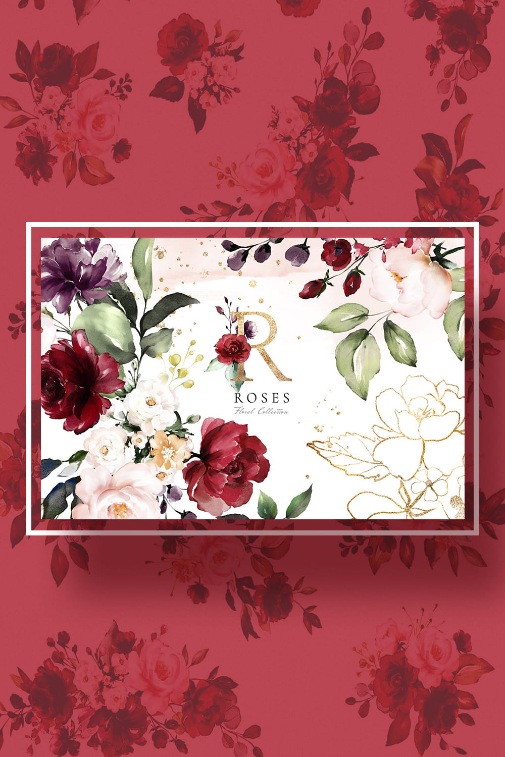 Roses. Watercolor Floral Collection.