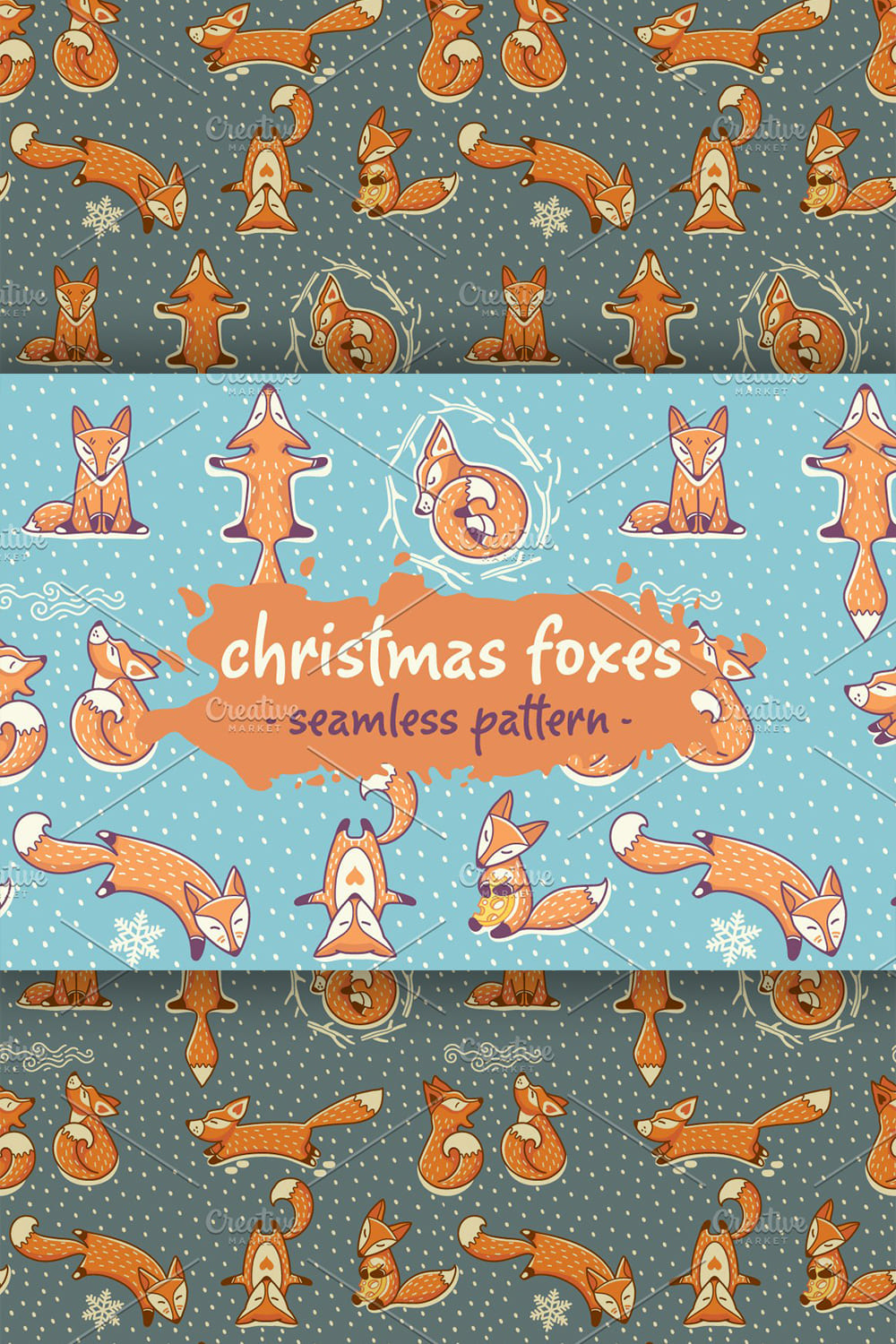 Christmas Foxes.
