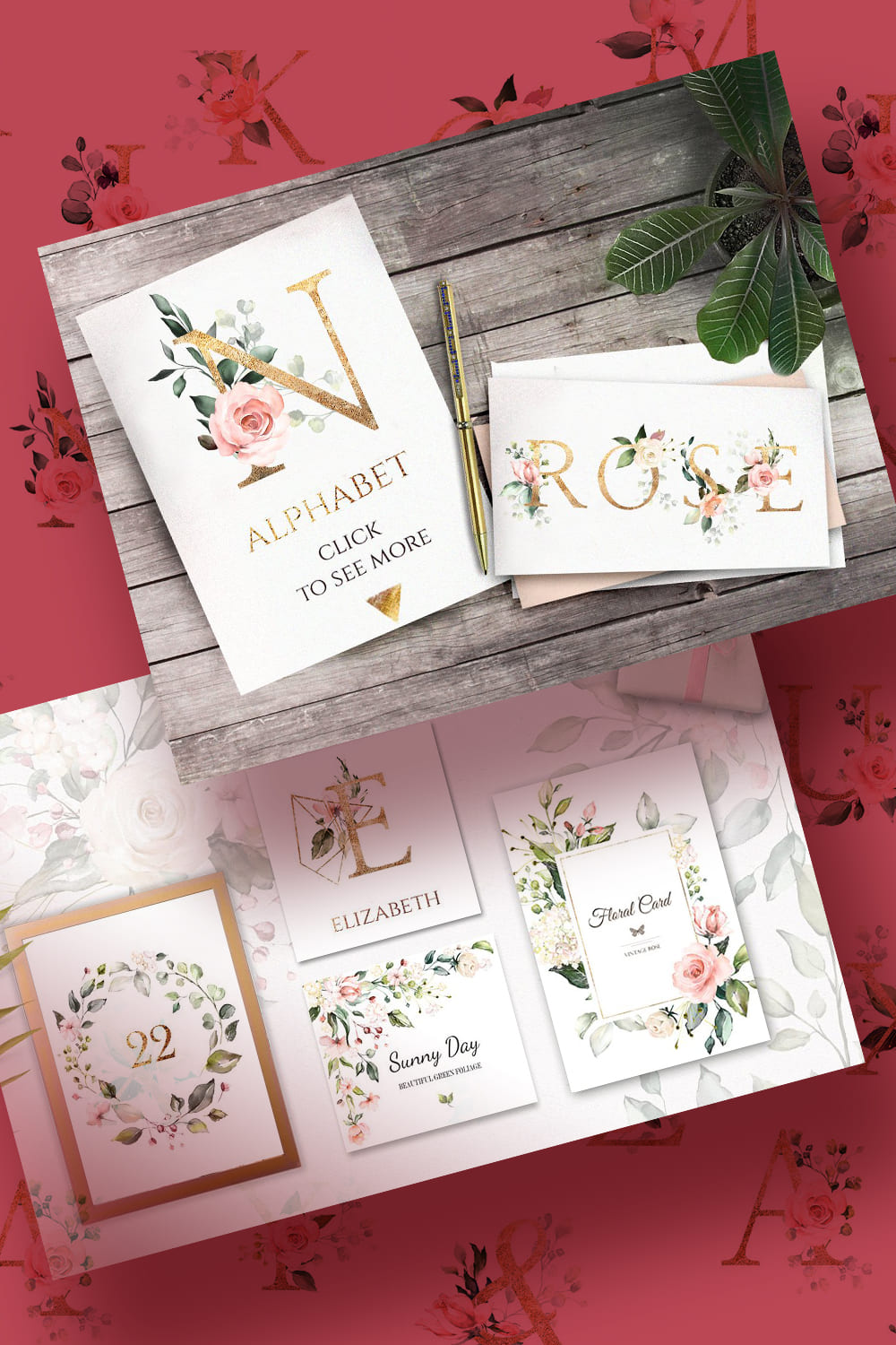 Sunny Watercolor Floral Collection.