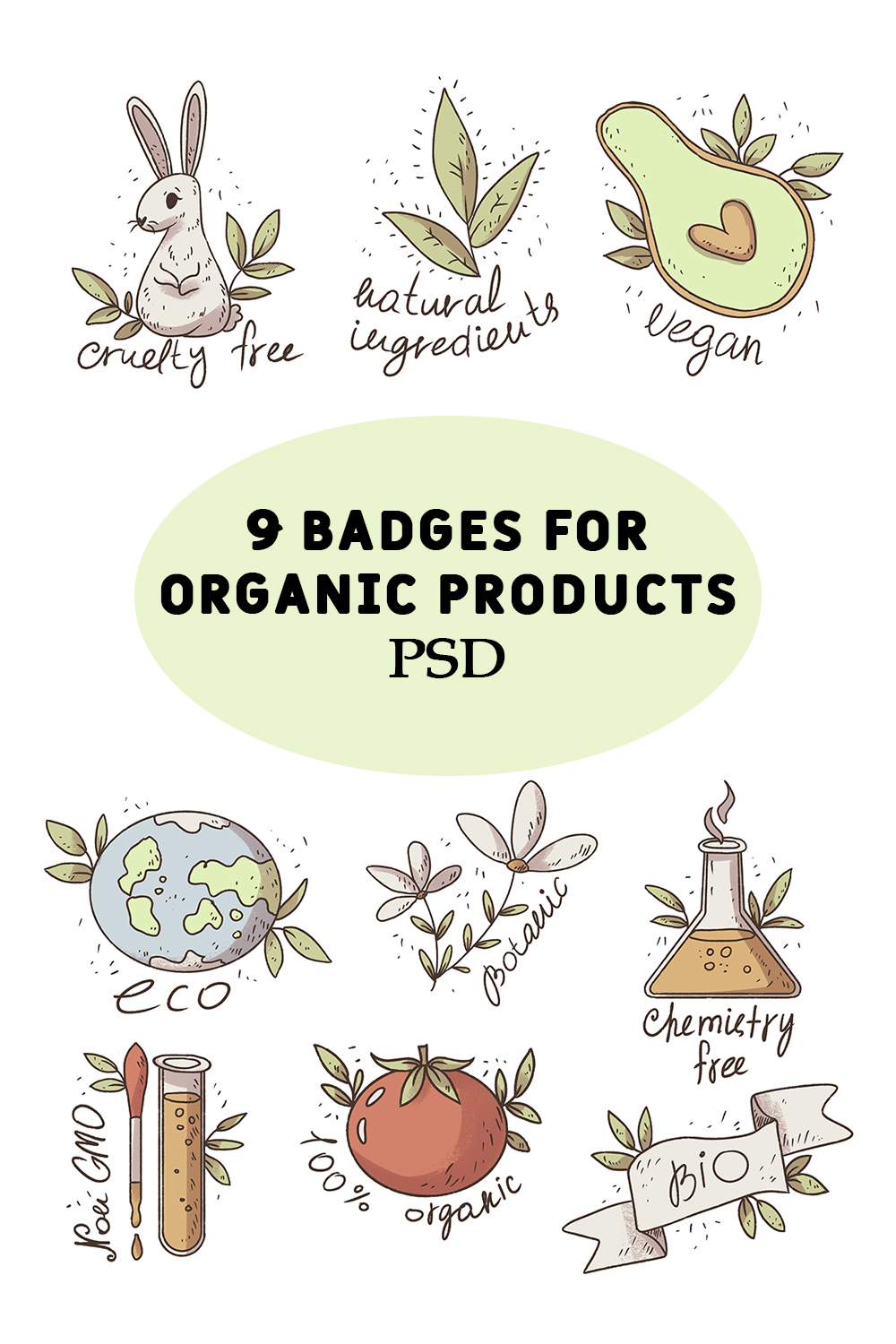 badges for organic products.