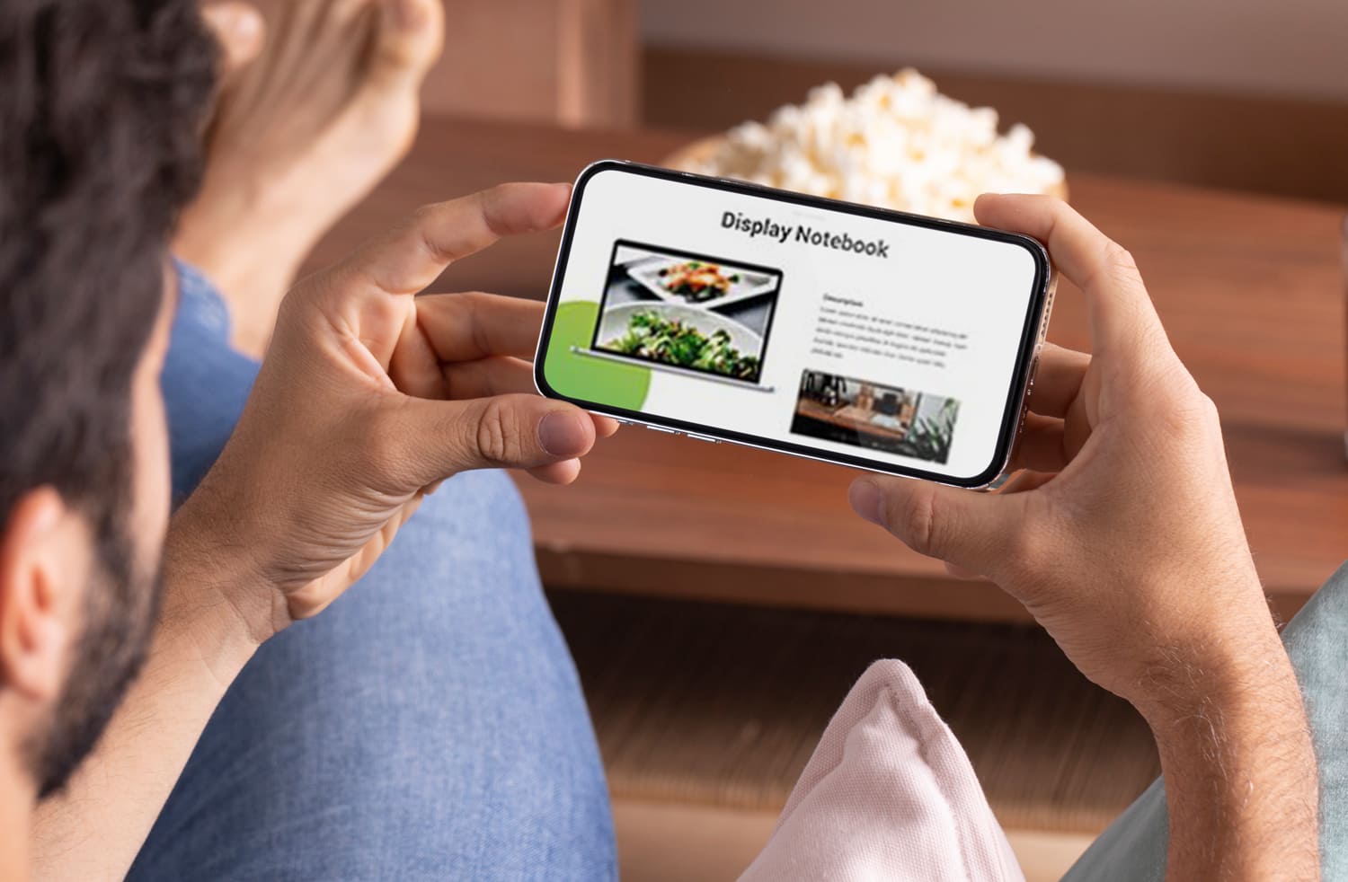 Ruoka Food Powerpoint Template - Mockup on Smartphone.