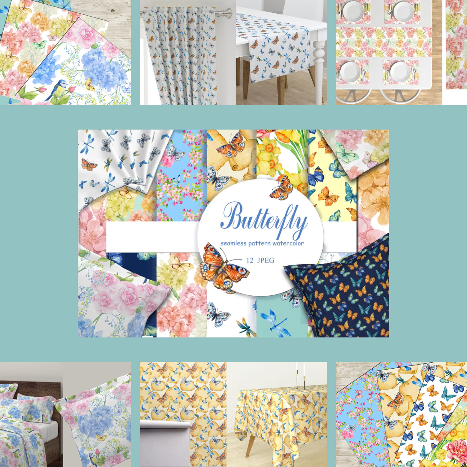 seamless butterfly patterns cover.