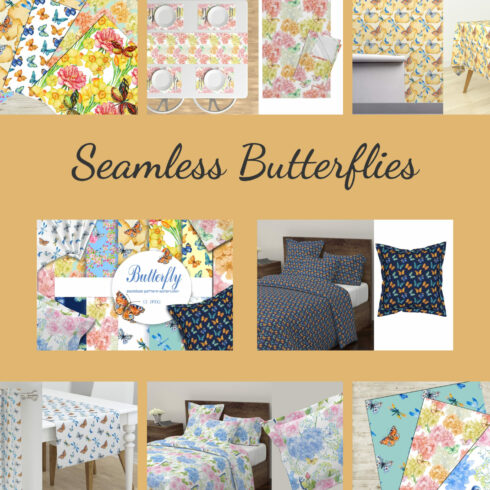 seamless butterfly patterns.
