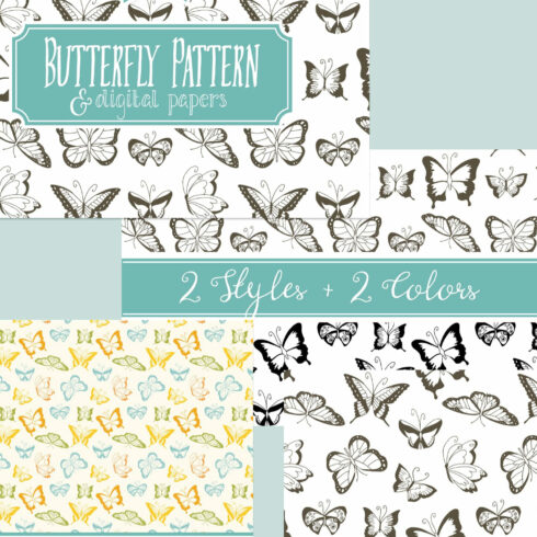 Seamless Butterfly Pattern - Vector.