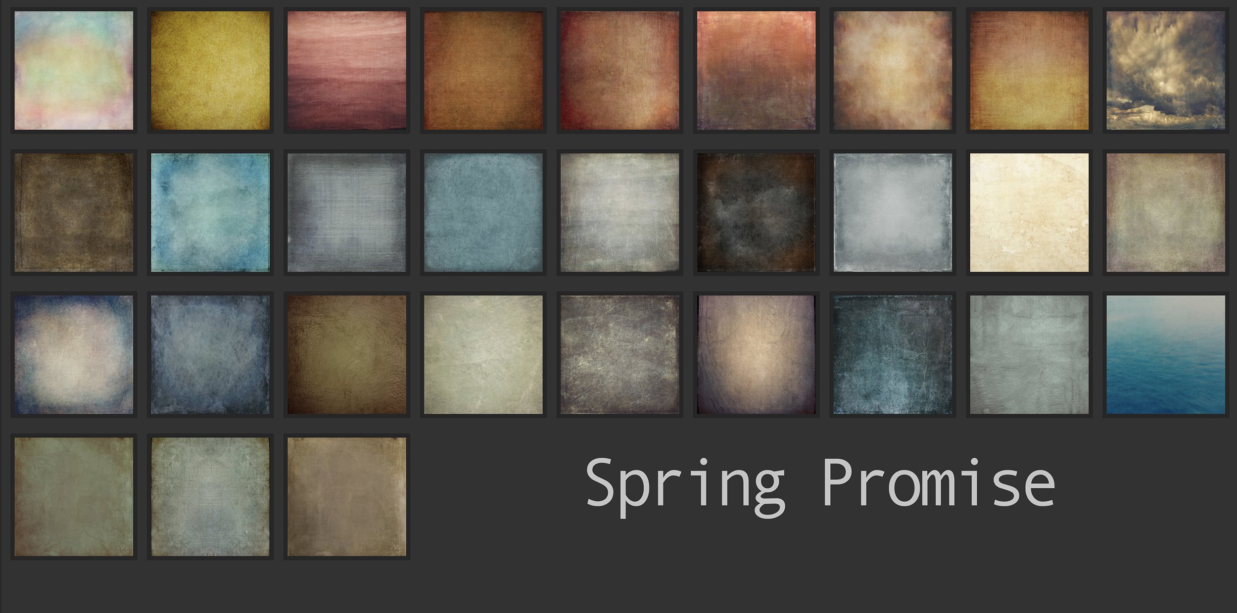 Spring Promise - color palette of Big Fineart Texture Bundle.
