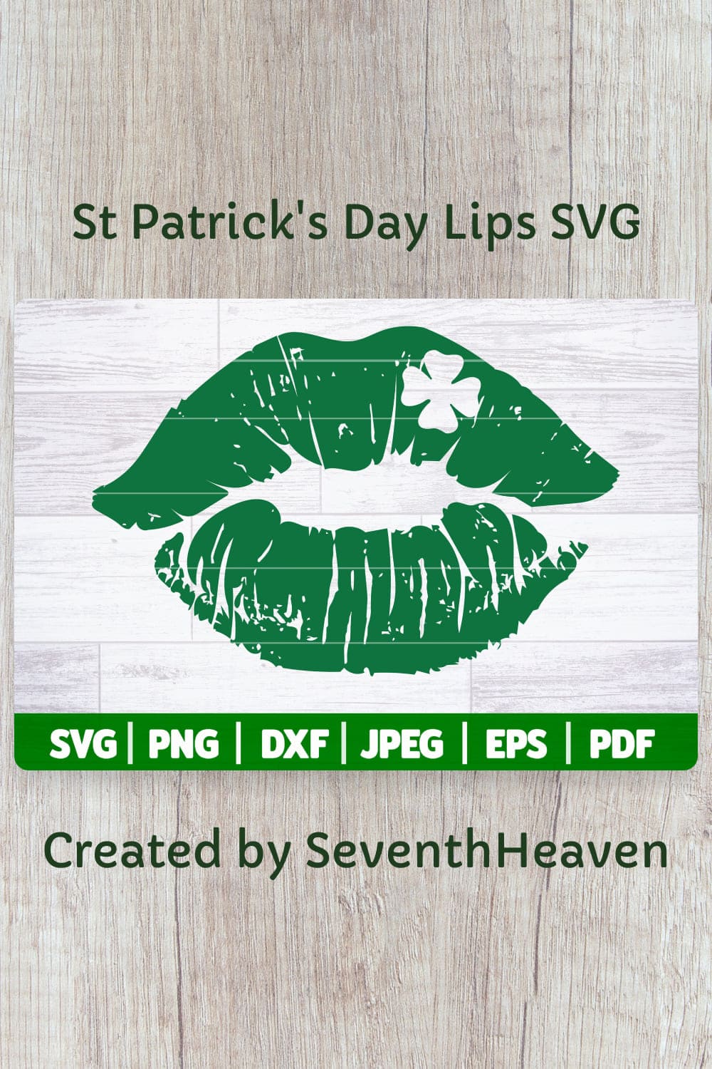 St Patrick's Day Lips SVG, St Paddy's Day SVG Cut File.