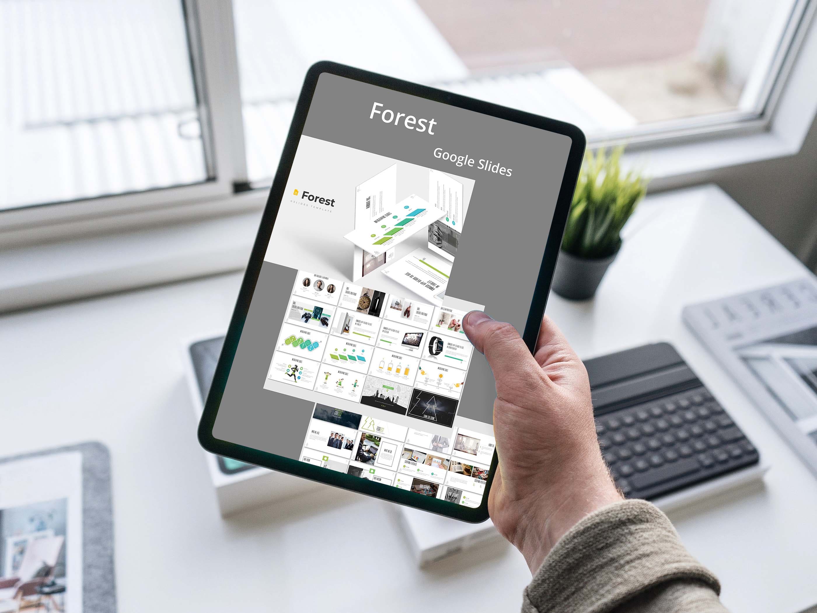 Forest - Google Slides Template - tablet.