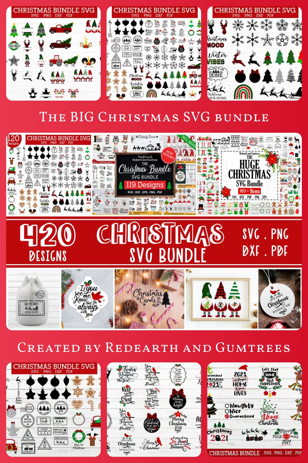 The Big Christmas SVG Bundle 420 Designs, Arabesque, Gnome SVG.
