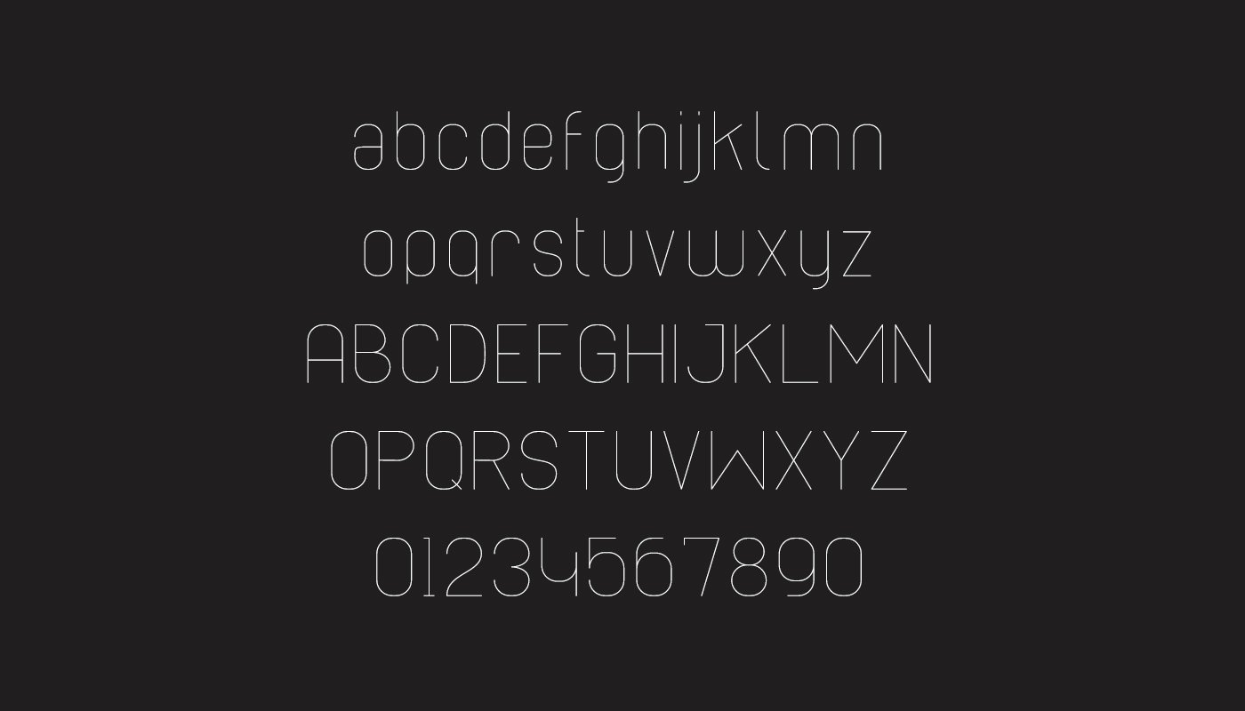 General view of bicolor font.