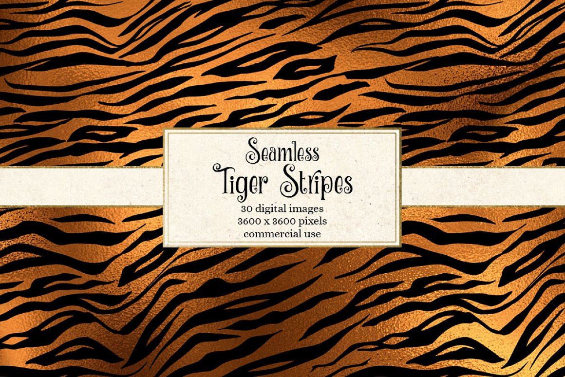 Tiger Stripes Seamless Patterns.