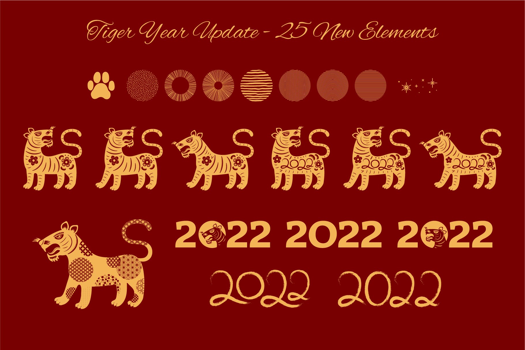 Year of the Tiger 2022 Illustrations.