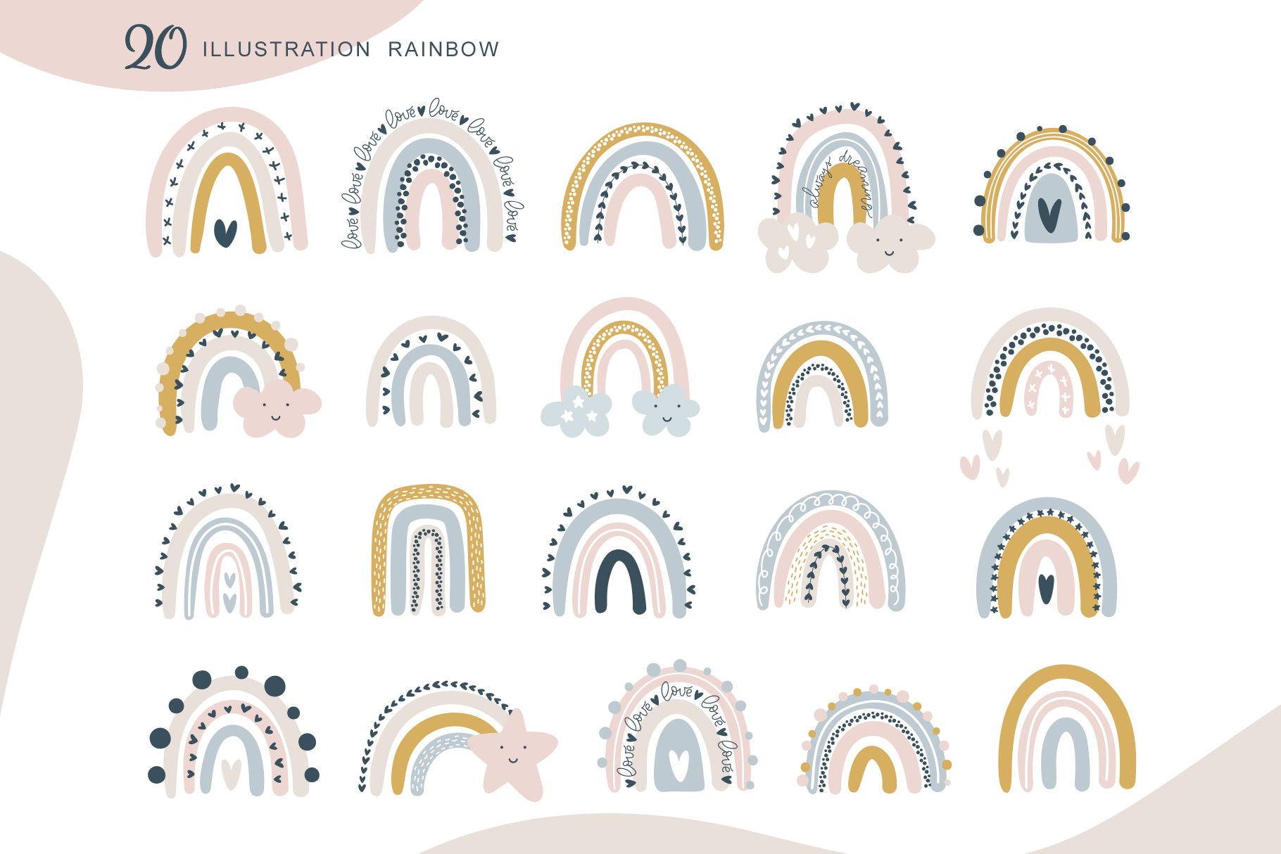 Baby Rainbow SVG Pack.