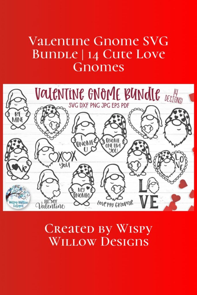 Valentine Gnome SVG Bundle | 14 Cute Love Gnomes – MasterBundles