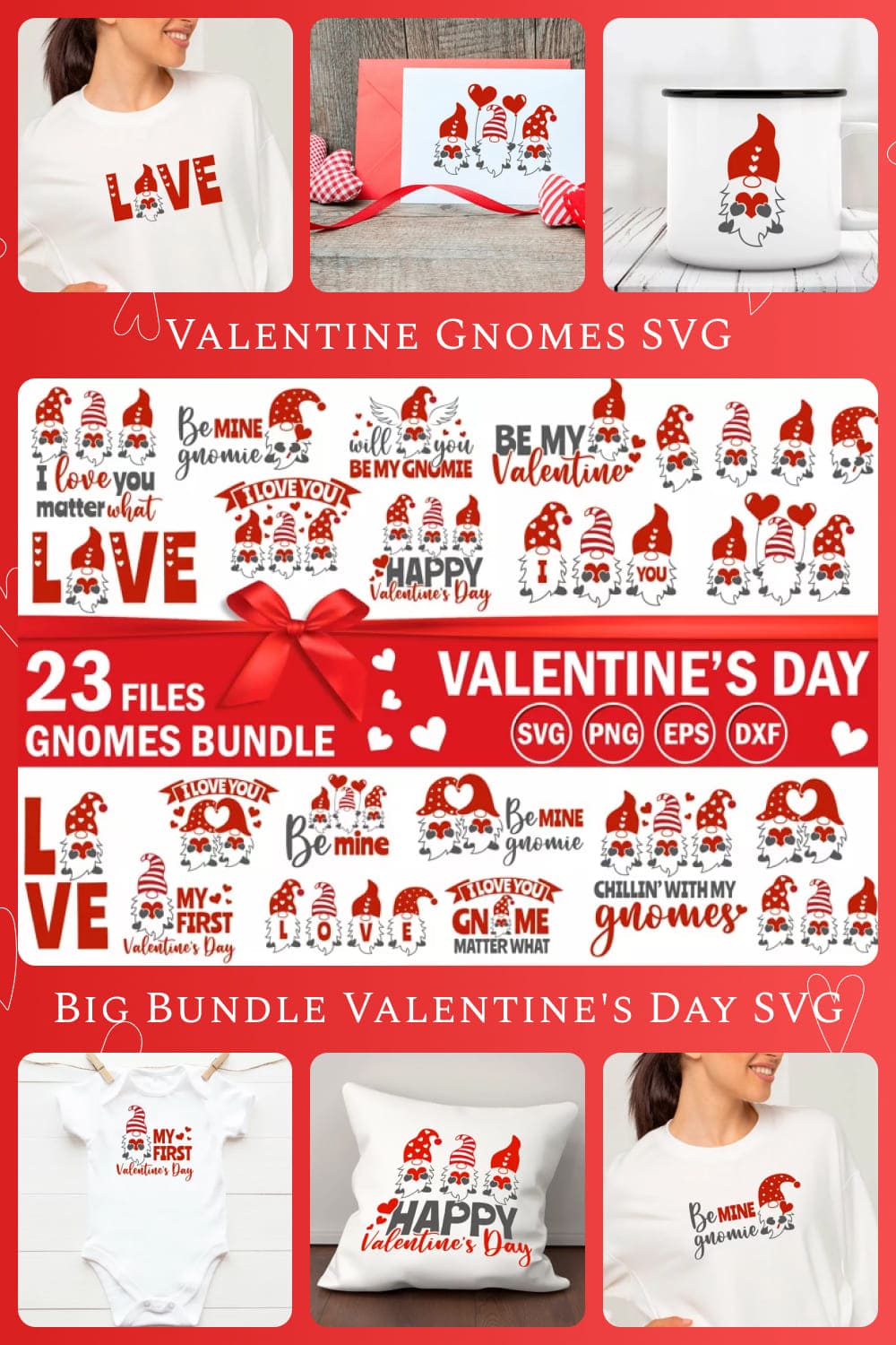 Valentine Gnomes SVG.