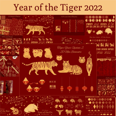 Year of the Tiger 2022 Illustrations.
