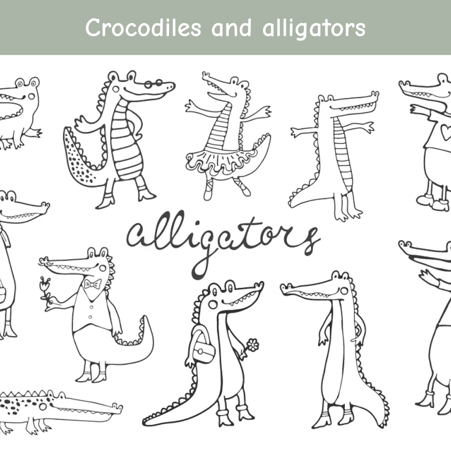 Crocodiles and alligators.
