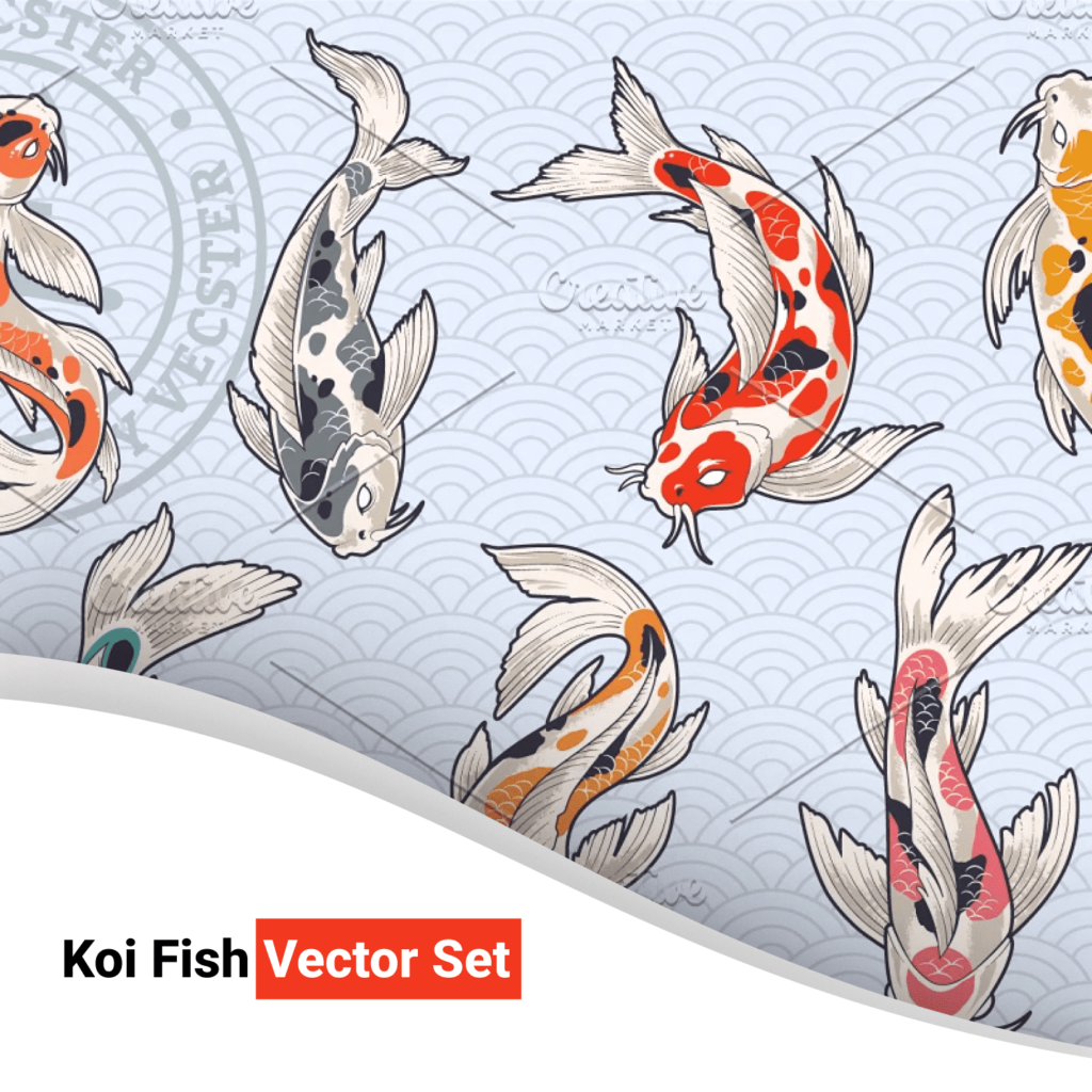 Ko Fish Vector Koi Fish Vector Set – MasterBundles
