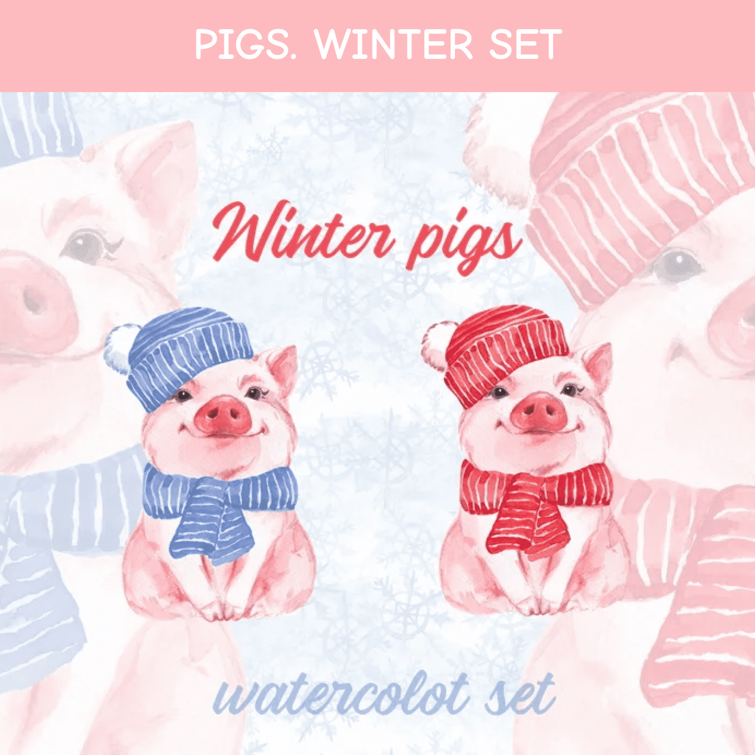 Pigs. Winter set.