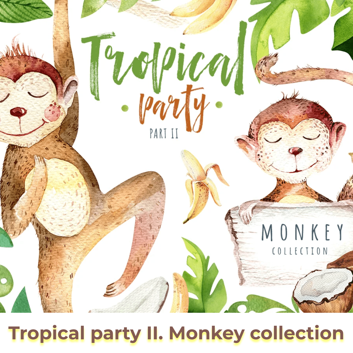 Tropical party II. Monkey collection cover.
