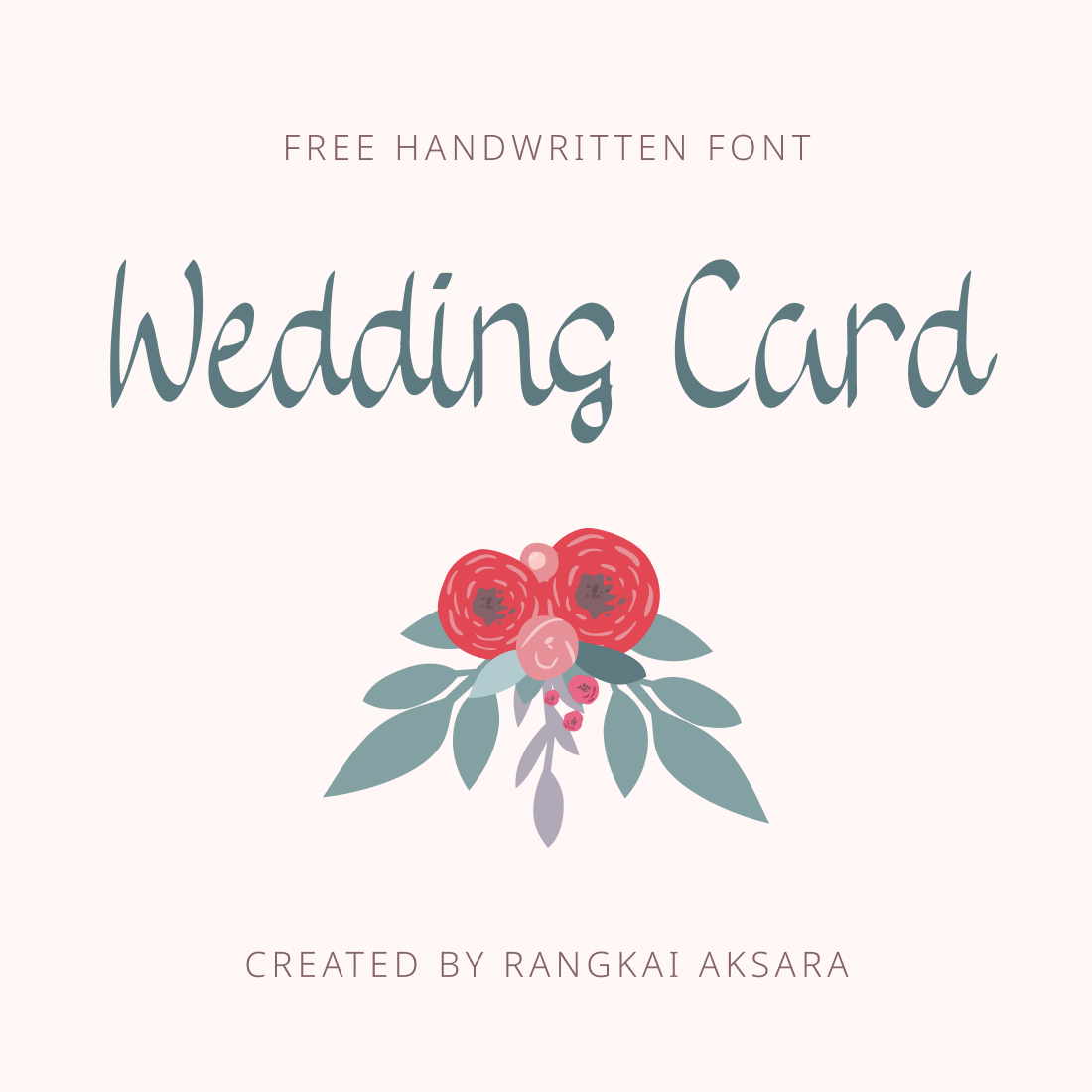 Wedding Card Free Font main cover.