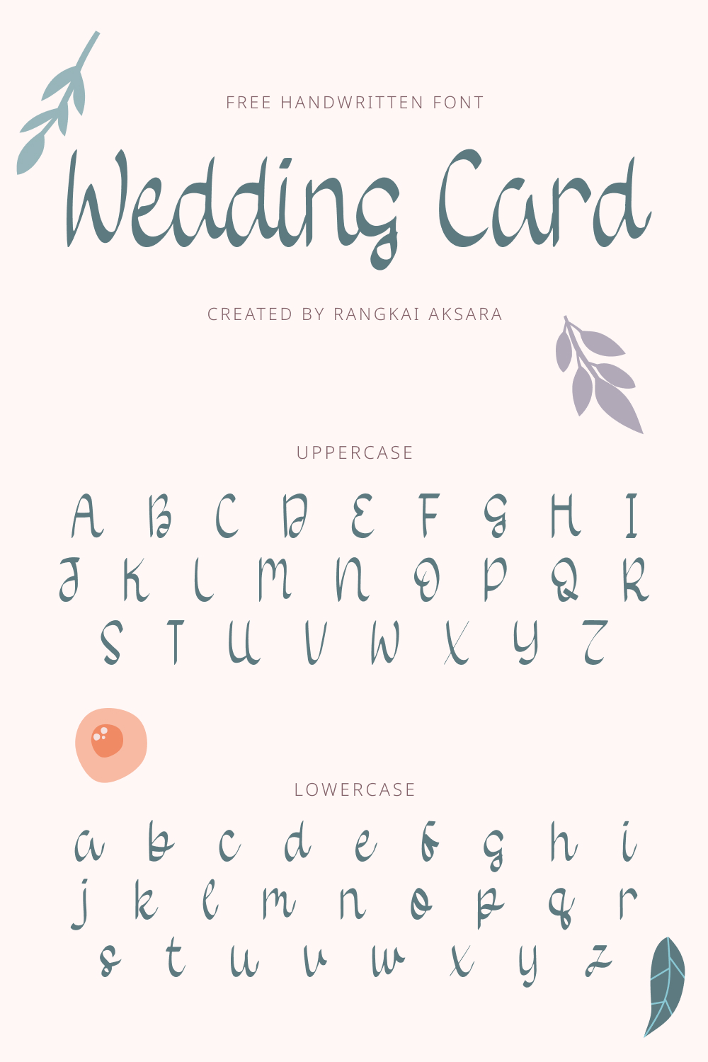 Wedding Card Free Font.