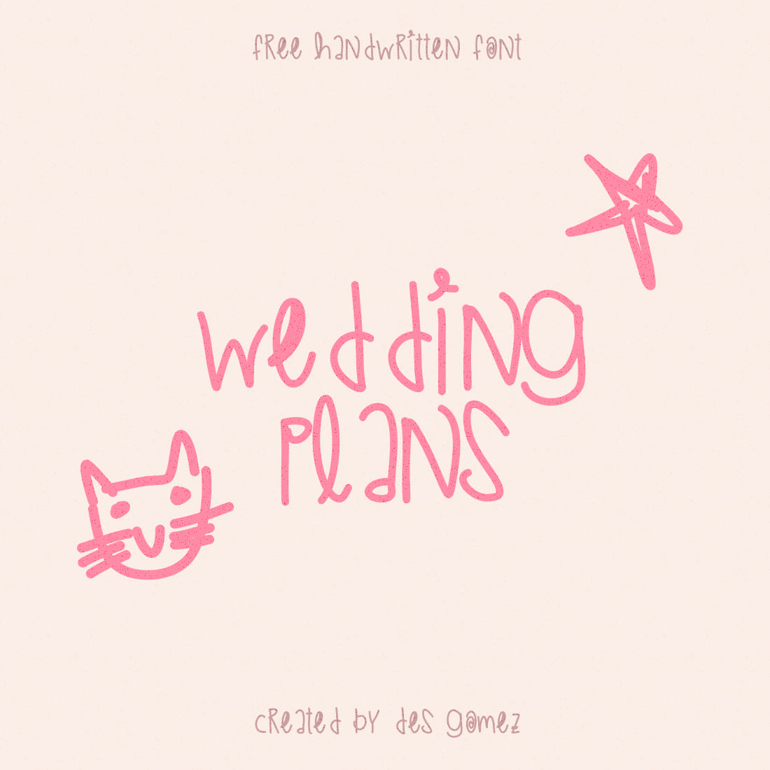 Wedding Plans Free Font main cover.