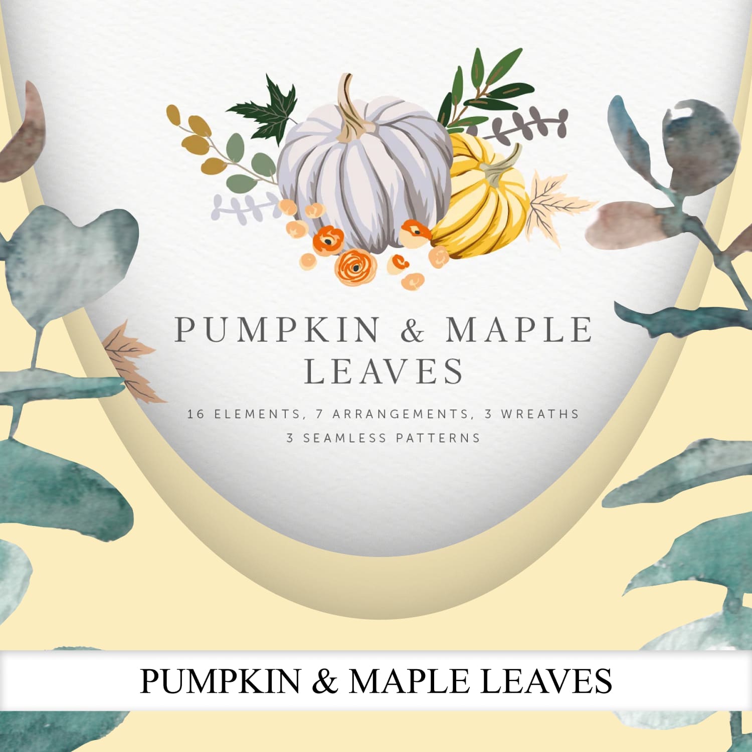 Pumpkin & Maple leaves.