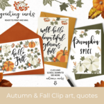 Autumn & Fall Clip art, quotes.