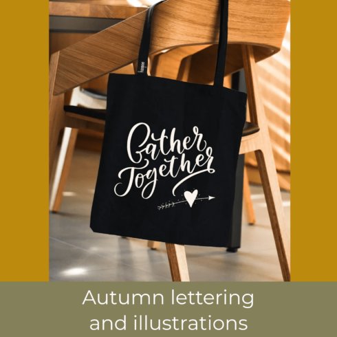 Autumn lettering and illustrations.