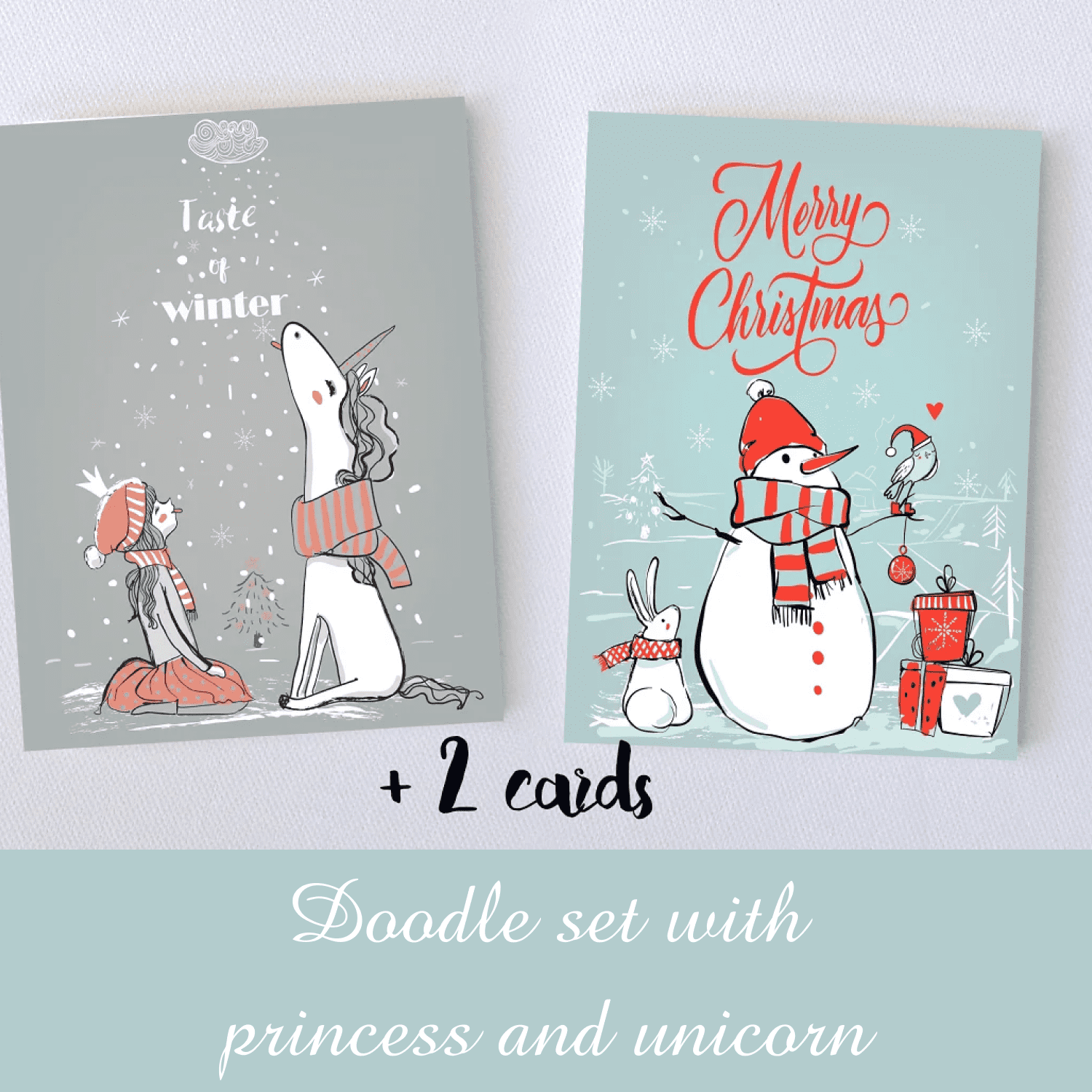 doodle set with princess and unicorn cover.