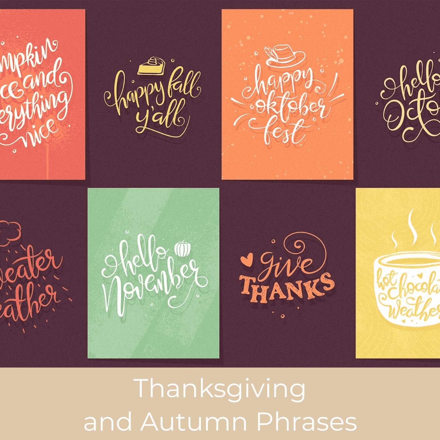 Thanksgiving and Autumn Phrases cover.