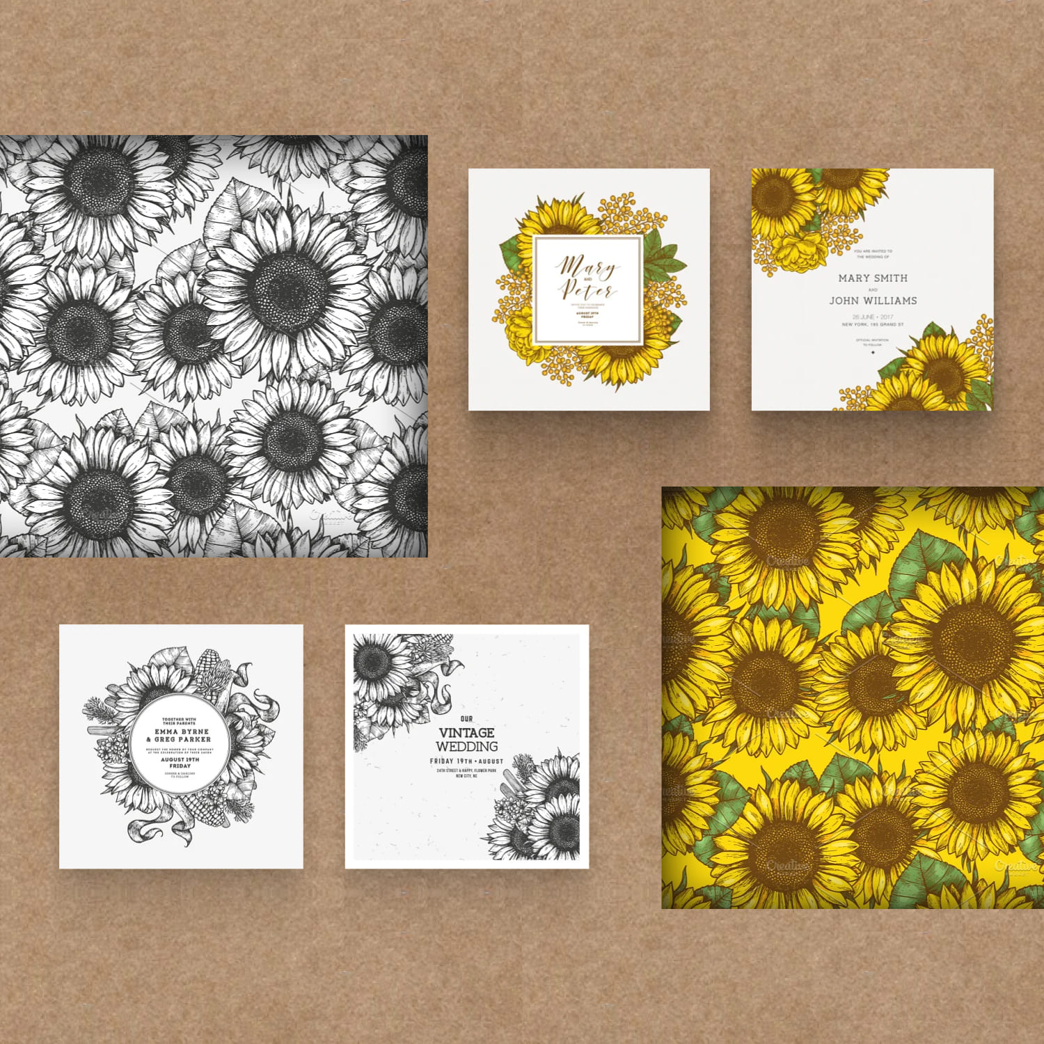 Sunflower illustrations cover.