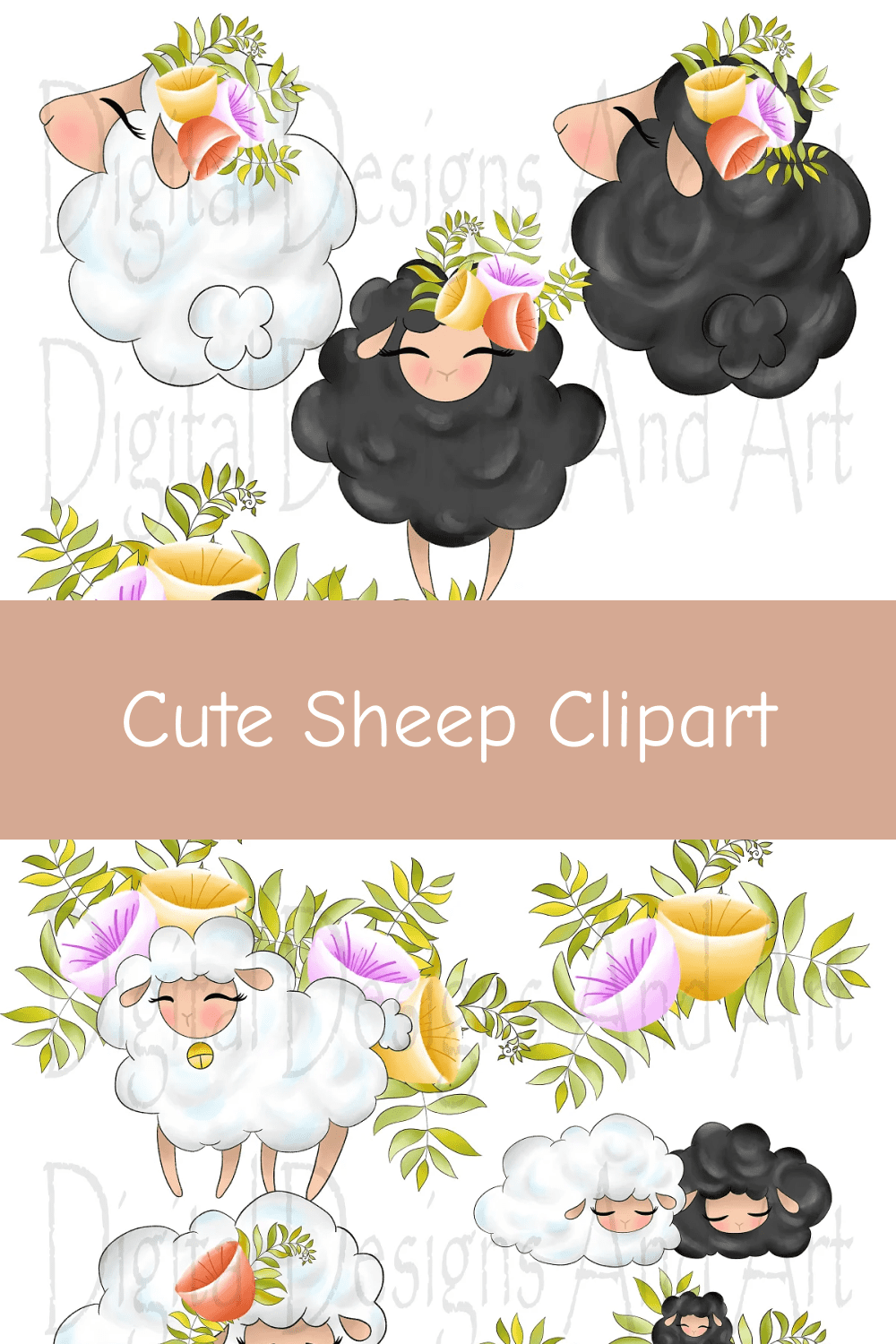 03 cute sheep clipart pinterest