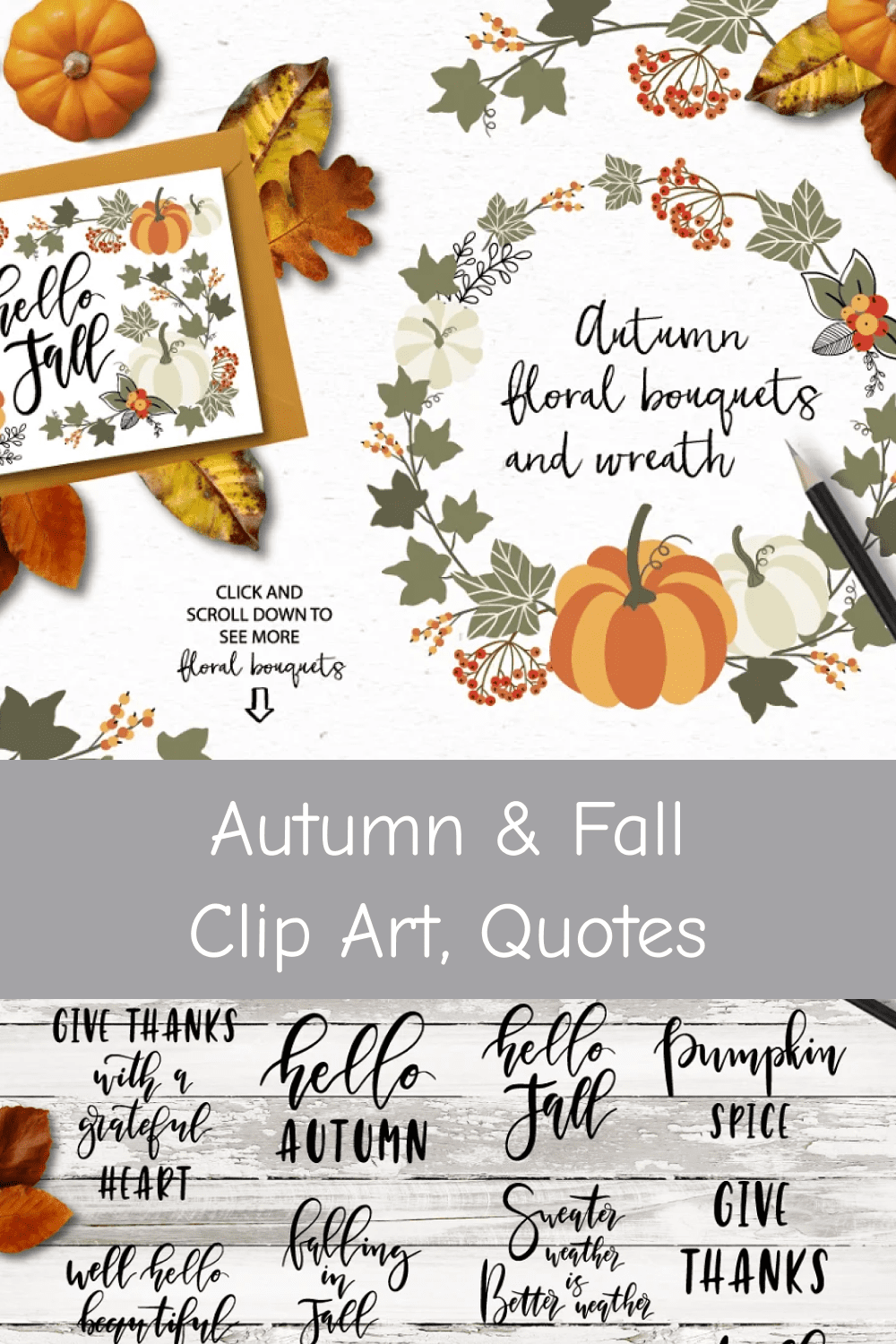 04 autumn fall clip art quotes 1000h1500