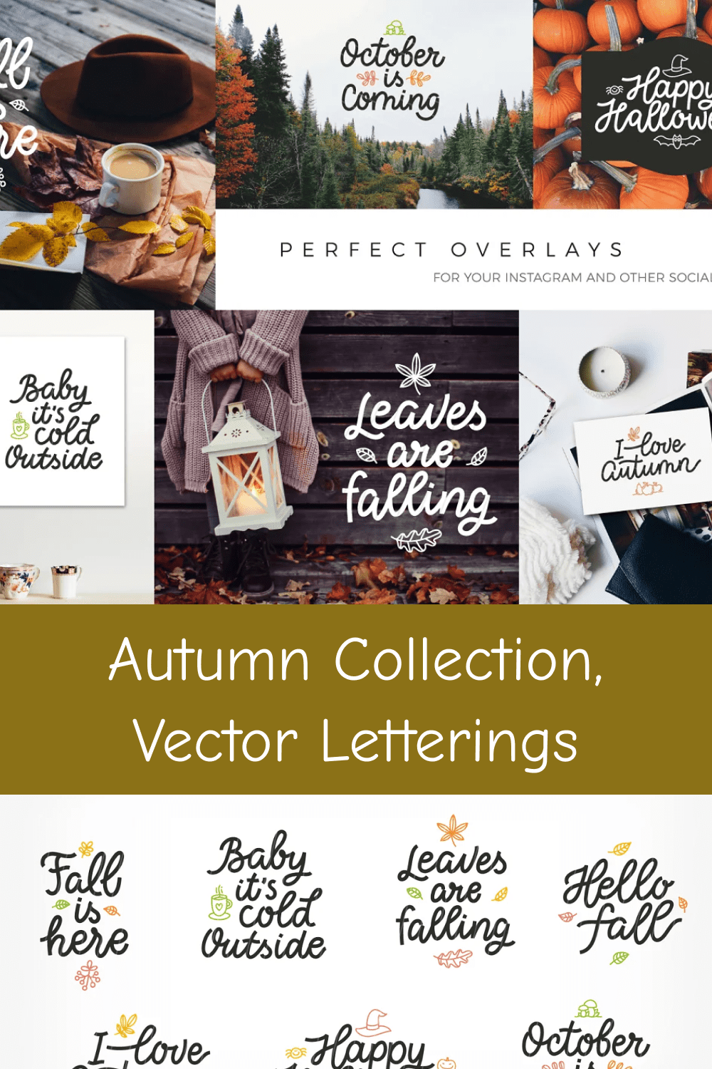 Autumn Collection, Vector Letterings.