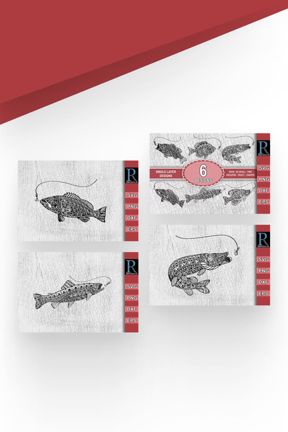 04 fishing bundle mandala fish svg cricut design silhouette1000x1500