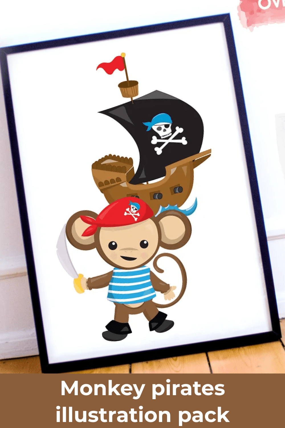 Monkey Pirates Illustration Pack.