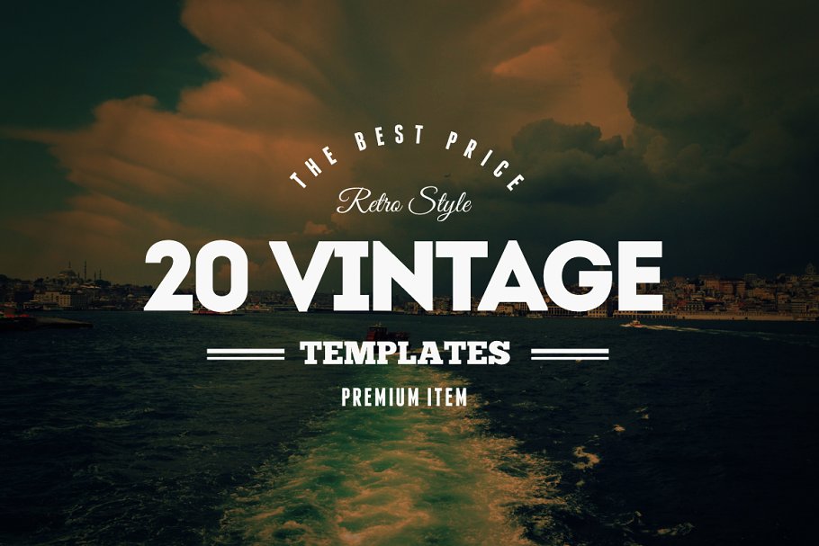 The main image preview of 20 Vintage Logos & Badges Vol. 2.