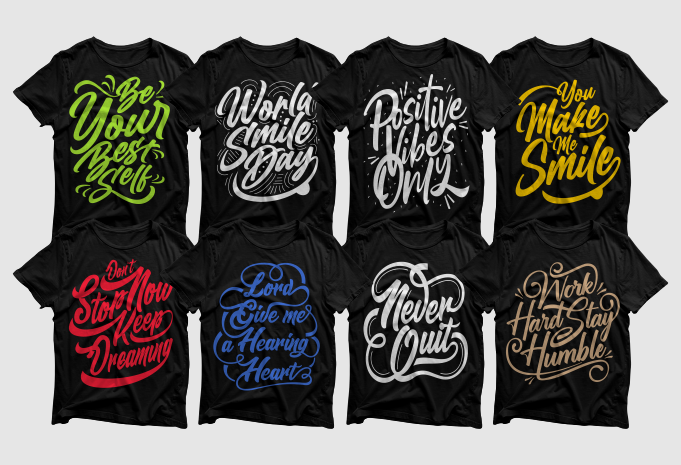 Quotes Typography T-shirt Bundle